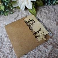 Heart Wood Card | Valentines day card | Wedding card | Anniversary Card | Wooden Card | 5th Anniversary