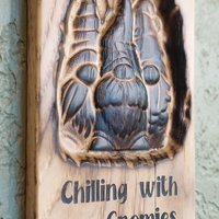 Carved Gnome Magnetic wall mount Bottle Opener | Weathered | Burned
